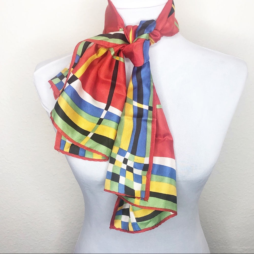 Vintage Red Plaid Scarf